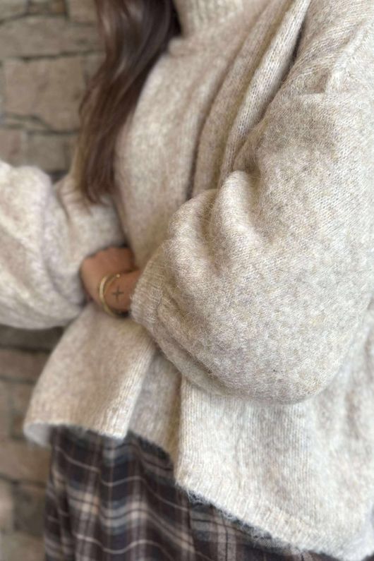 Sadaka Batwing Knit Oatmeal Marl